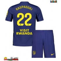 Camisa de Futebol Atletico Madrid Giacomo Raspadori #22 Equipamento Secundário Infantil 2025-26 Manga Curta (+ Calças curtas)